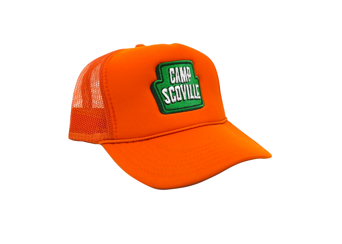 Camp Scoville Orange Trucker Hat